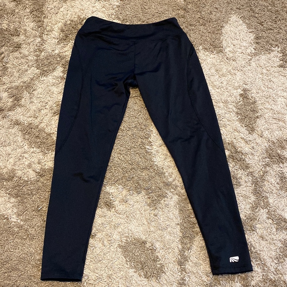 Fleece lined running leggings, size M. Black